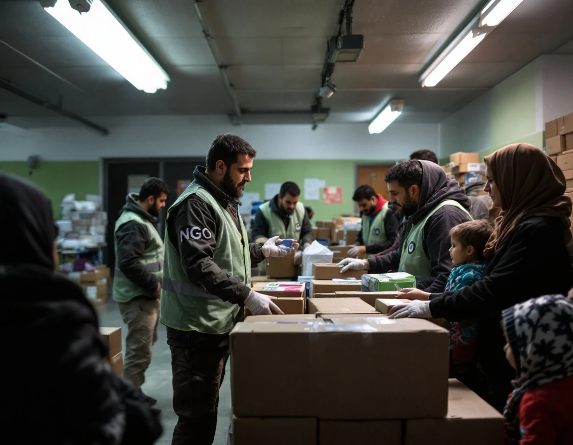 Volunteers planting trees in Iraq